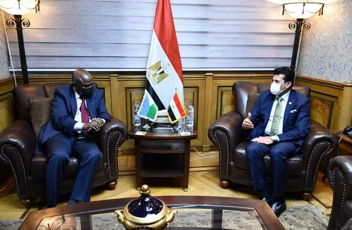 تعاون مصرى جيبوتى فى مجال الشباب والرياضة 1 FB IMG 1645083677404