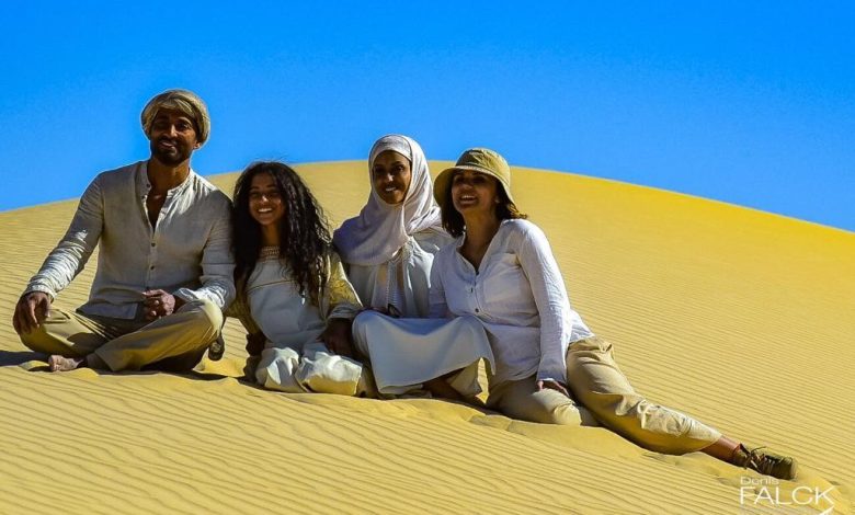 همس الصحراء يجمع عمرو سعد مع نجمة الاوسكار ميرا سورفينو 4 IMG 20220219 WA0082