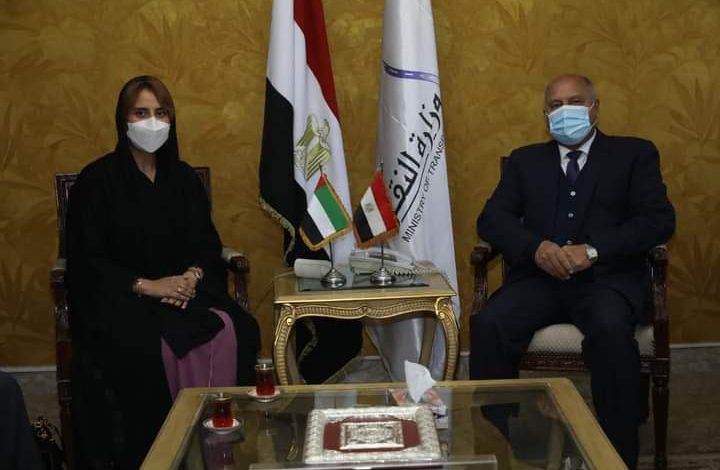 تعاون مصرى اماراتى فى مجالات النقل البحري والبري والموانئ الجافة والمناطق اللوجيستية 3 FB IMG 1647360991774