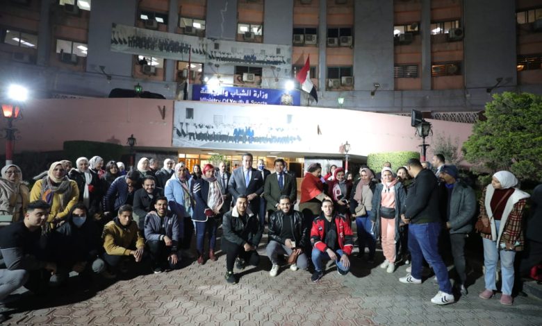 وزيرا الشباب والتعليم يودعان فوج التخيم الخامس لسيوة 2 IMG 20220314 WA0034