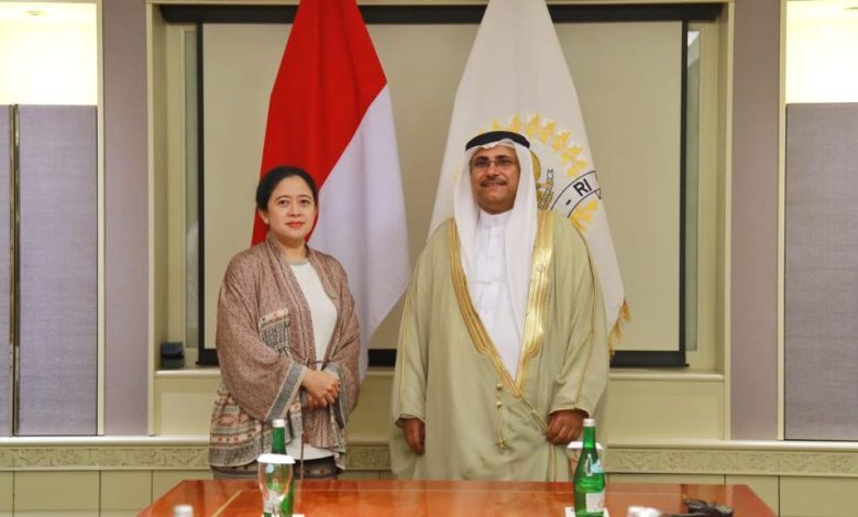 رئيس البرلمان العربي يبحث مع رئيسة برلمان إندونيسيا دعم القضايا العربية والإسلامية 2 IMG 20220323 WA0115