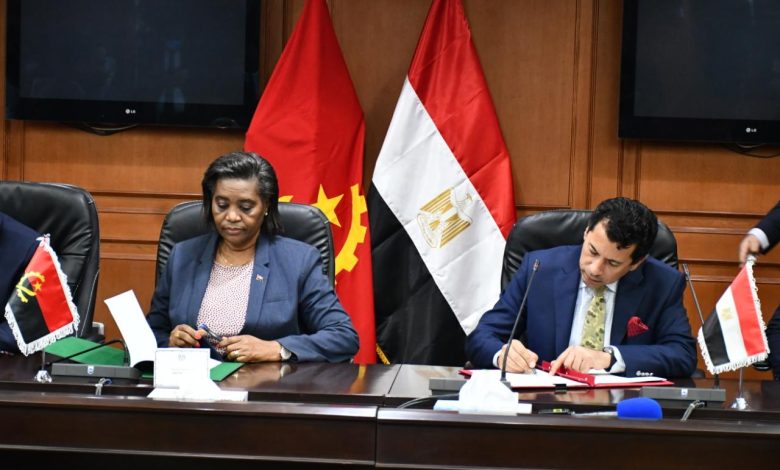 تعاون مصرى انجولى فى انشطة الشباب والرياضة 5 IMG 20220330 WA0112