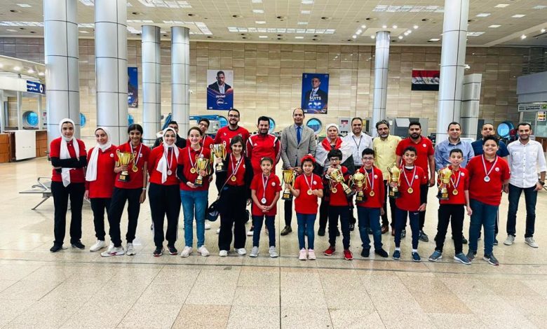 استقبال رسمى لبعثة الشطرنج بعد عودتهم من بطولة إفريقيا بزامبيا 1 IMG 20220711 WA0033