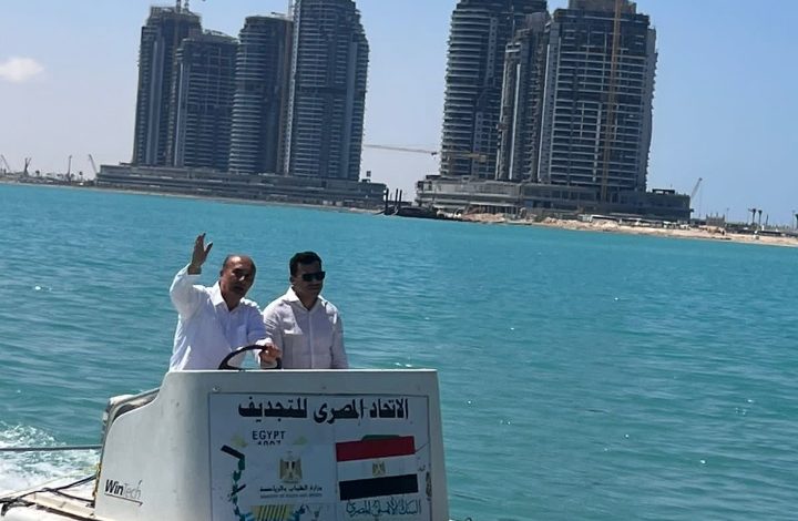 وزير الرياضة في جولة مع رئيس اتحاد التجديف في بحيرة العلمين 2 IMG 20220812 WA0076