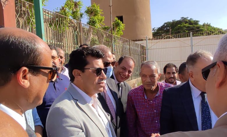 بالصور وزير الشباب والرياضة ومحافظ القليوبية يتفقدان نادى القناطر الخيرية 4 IMG 20220826 WA0117