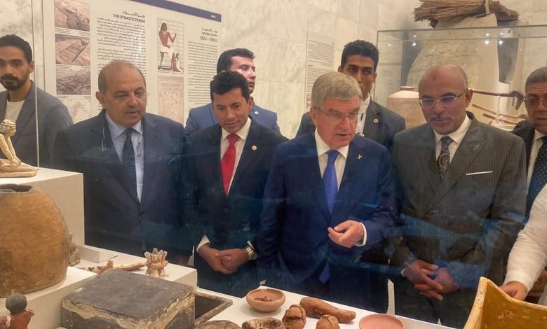 رئيس اللجنة الأوليمبية الدولية العالمية فى متحف الحضارات 1 IMG 20220924 WA0083