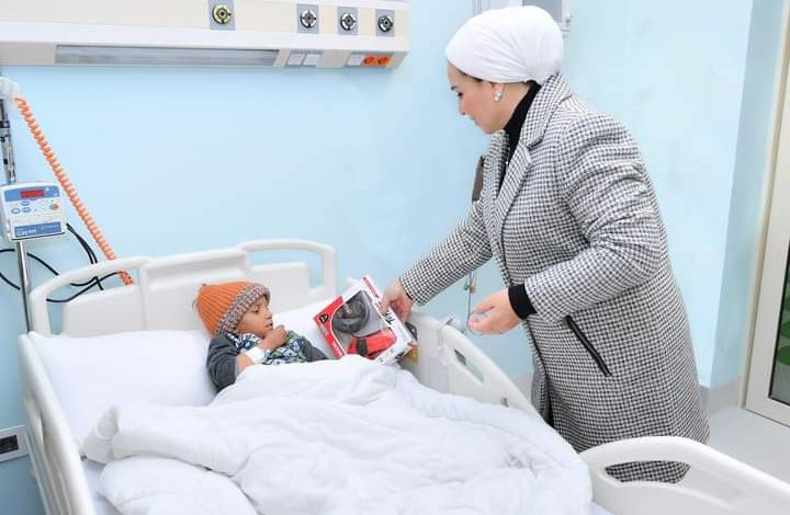 انتصار السيسى تشيد بمستشفى الاورمان لسرطان الاطفال 5 FB IMG 1674666675489