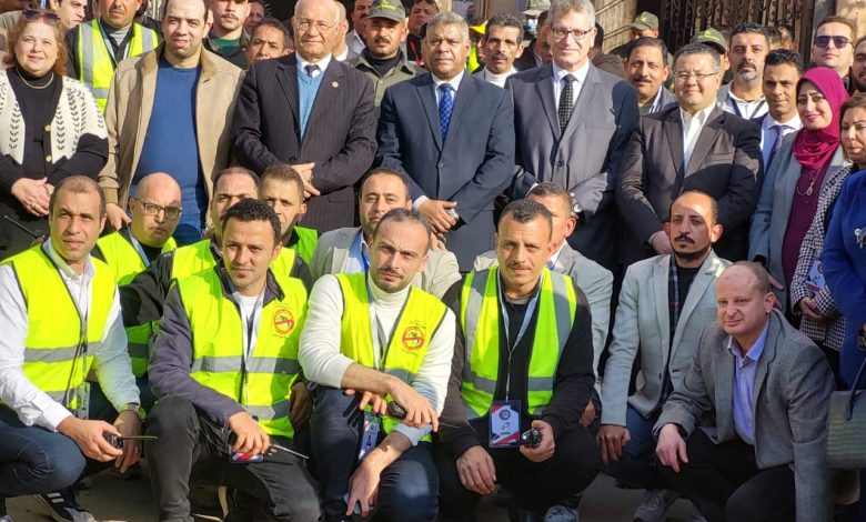 محافظ القليوبية ورئيس جامعة بنها يشهدان نموذج تجربة إخلاء المستشفى الجامعى 1 IMG 20230120 WA0019