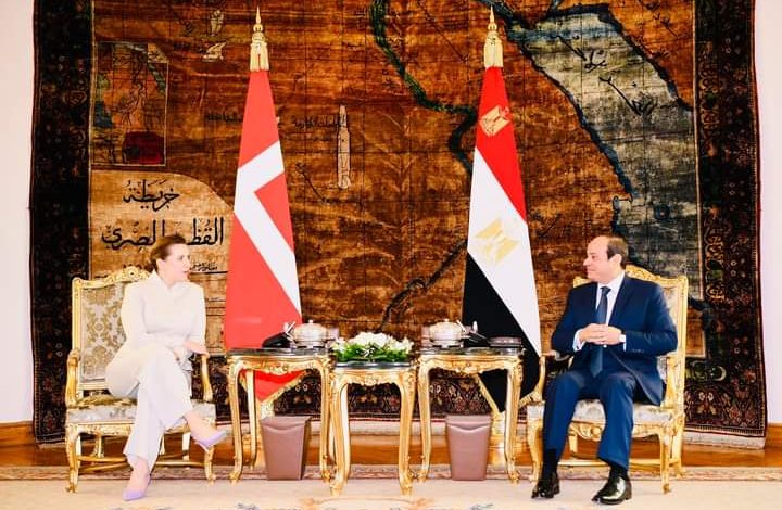 استقبل السيد الرئيس عبد الفتاح السيسي اليوم بقصر الاتحادية السيدة "ميتا فريدريكسن"، رئيسة وزراء الدنمارك. 5 FB IMG 1678719277297 1