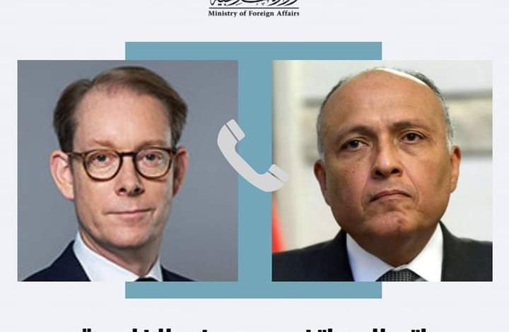 وزير الخارجية يتلقى اتصالاً هاتفياً من نظيره السويدي 1 FB IMG 1682203730940