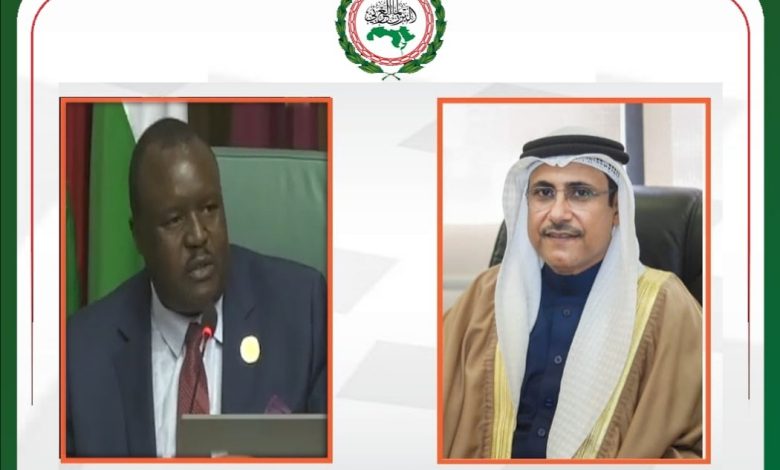 *رئيس البرلمان العربي خلال لقائه رئيس البرلمان الإفريقي:* *الدفاع عن القضية الفلسطينية 1 IMG 20230412 WA0045