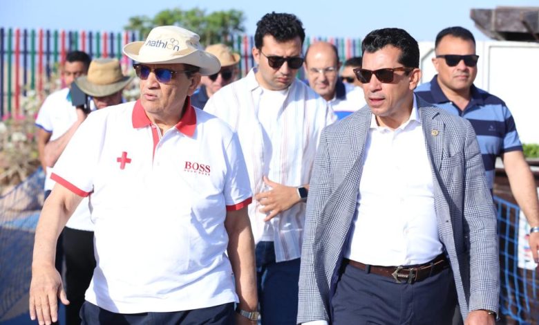 وزير الرياضة يشهد افتتاح كأس افريقيا والبطولة العربية للتراثليون بشرم الشيخ 5 IMG 20230519 WA0019