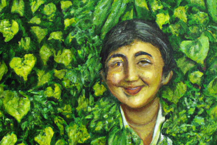 فوائد زراعة النباتات على الصحة النفسية والجسدية للإنسان 2 a person surrounded by lush green plants 1024x1024 78489281 e1685352201732