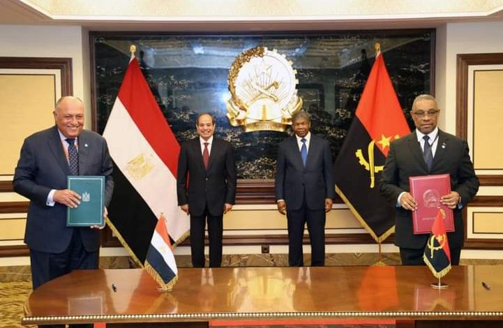 مباحثات ثنائية بين الرئيس السيسي وچواو لورينسو" الرئيس الانجولى بالقصر الجمهورى بالعاصمة لواندا 7 FB IMG 1686168922650