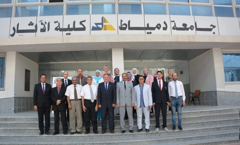 لجنة من المجلس الأعلى للجامعات تتفقد كلية الآثار جامعه دمياط 3 IMG 20230804 WA0098