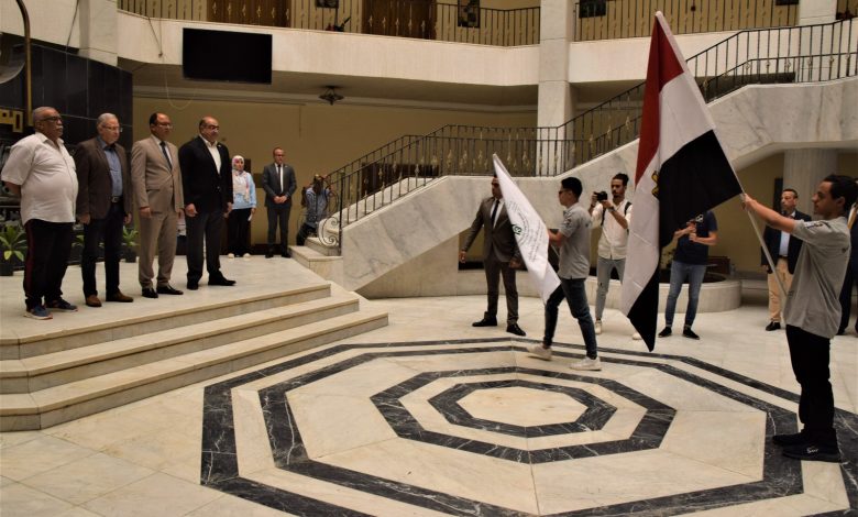 رئيس جامعه حلوان يطلق شعلة أسبوع شباب الجامعات 4 IMG 20230821 WA0159