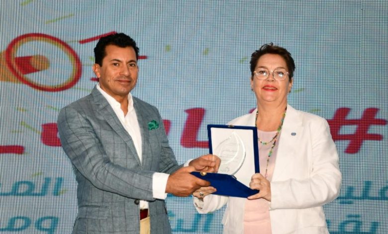 وزير الشباب والرياضة يشارك فى ختام المسابقة الإقليمية لدعم مبادرات الشباب 5 IMG 20230928 WA0142