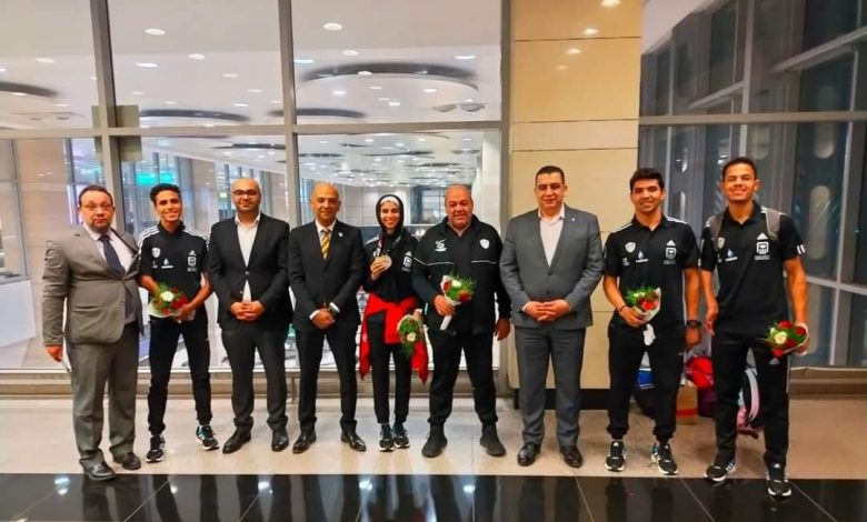 وفدًا رسميًا لاستقبال بعثة منتخب مصر للبارا تايكوندو العائدة من المكسيك 3 IMG 20230929 WA0090
