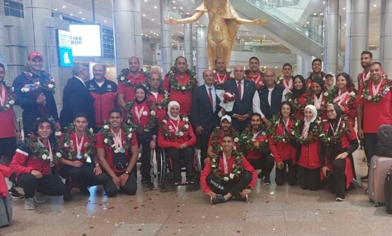 استقبال بعثة المنتخب الوطني للتجديف بعد المشاركة في بطولة أفريقيا 1 IMG 20231027 WA0302