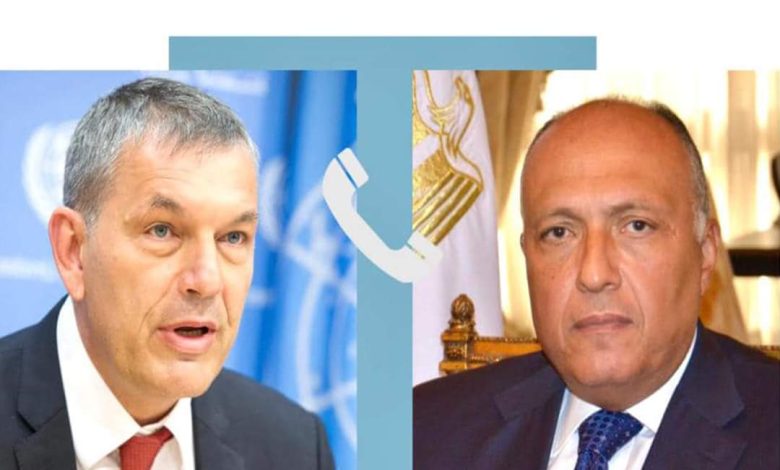 سامح فهمي يؤكد المفوض العام الأونروا وقف الانتهاكات الإسرائيلية ضد المدنيين فى غزة 1 FB IMG 1700167311159