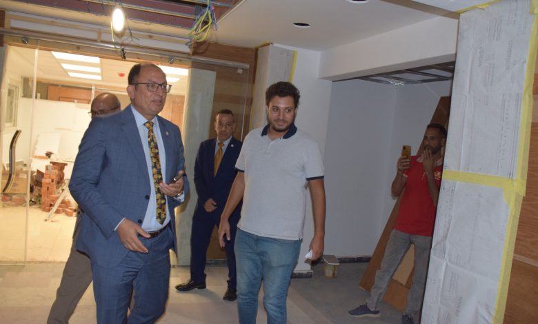 جولة تفقدية لرئيس جامعة حلوان لمقر الجامعة بالمهندسين ومعهد الملكية الفكرية وكليتى السياحة والفنادق والتربية الرياضية بنات 1 IMG 20231106 WA0099