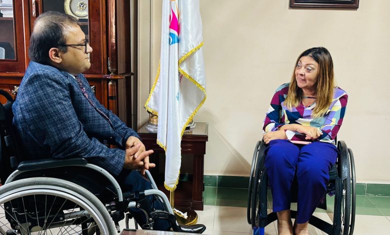 إيمان كريم تستقبل سفير دولة نيبال للتعاون في مجال الإعاقة 1 IMG 20231108 WA02381