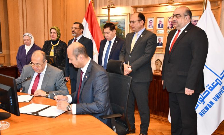جامعة حلوان ومعهد تيودور بلهارس يوقعان مذكرة تفاهم لتطوير البحث العلمي 5 IMG 20231122 WA0169