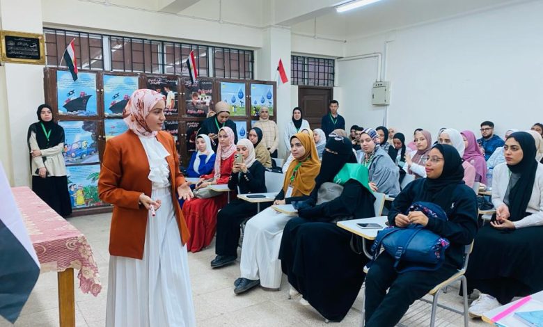 جامعة حلوان تؤهل طلابها للالتحاق بالمشروع القومي لمحو الأمية 4 IMG 20231127 WA0132