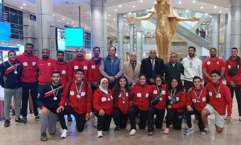 استقبال بعثتي رفع الأثقال والكانوي والكياك بعد مشاركتهما ببطولة العالم وأفريقيا 3 IMG 20231129 WA0093