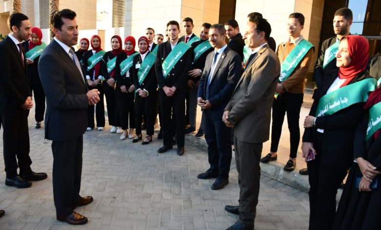 وزير الشباب والرياضة يستقبل طلاب جامعة المنوفية المشاركين في زيارة مدينة المعرفة 4 IMG 20231130 WA0120