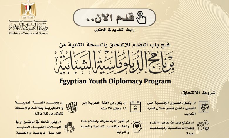فتح باب التقدم لبرنامج الدبلوماسية الشبابية في نسخته الثانية 1 IMG 20231205 WA0121