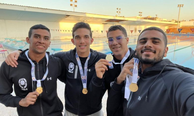 طلاب اليابانية يحصدون ٥ ذهبية و2 فضية و1برونزية فى بطولة سباحة الزعانف للجامعات 1 IMG 20231212 WA0179