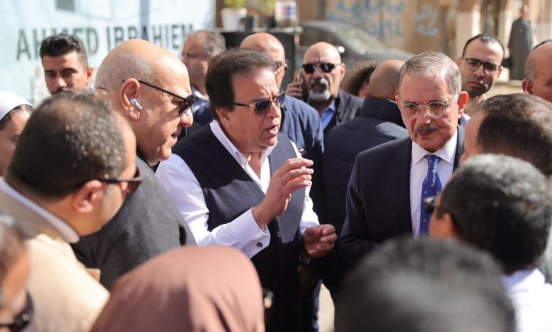 وزير الصحه والسكان ومحافظ كفر الشيخ فى متابعه لجودي الخدمات الصحيه بالمحافظة 1 IMG 20240113 WA0111