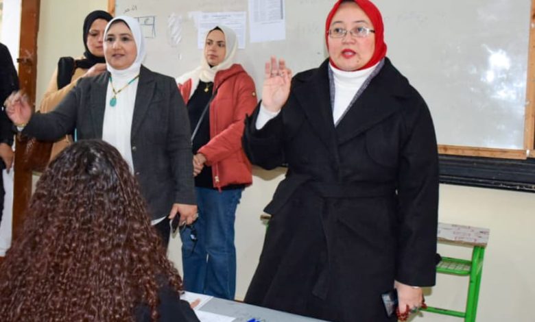 انتظام أعمال امتحانات الفصل الدراسي الأول للشهادة الإعدادية في يومها الأول 4 IMG 20240117 WA0098
