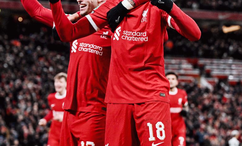 ليفر بول يتغلب على فولهام 2 /1 ويواصل تألقه فى كأس الاتحاد 2 ٢٠٢٤٠١١١ ٠٠٠٥٢٢