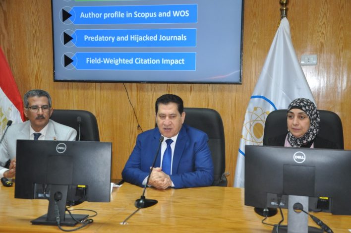 ورشة عمل بجامعة حلوان حول تحسين التصنيف العلمي 1 IMG 20240214 WA0225