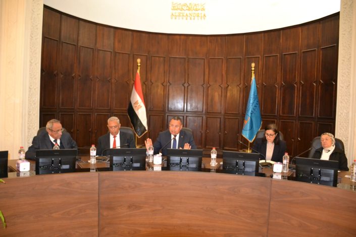 تعاون علمى بين جامعة الإسكندرية و هيئة تمويل العلوم والتكنولوجيا والإبتكار 1 IMG 20240223 WA0206