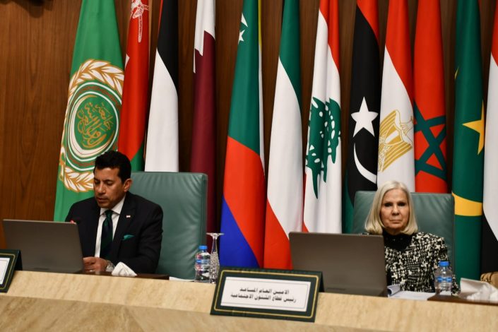 افتتاح فعاليات اجتماعات مجلس وزراء الشباب والرياضة العرب فى دورته الـ 47 14 IMG 20240228 WA0161