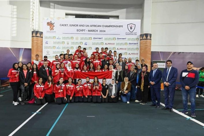 وزير الشباب والرياضة يهنئ المنتخبات المصرية بعد تصدرها بطولة أفريقيا للناشئين والناشئات للسلاح 1 IMG 20240308 WA0211