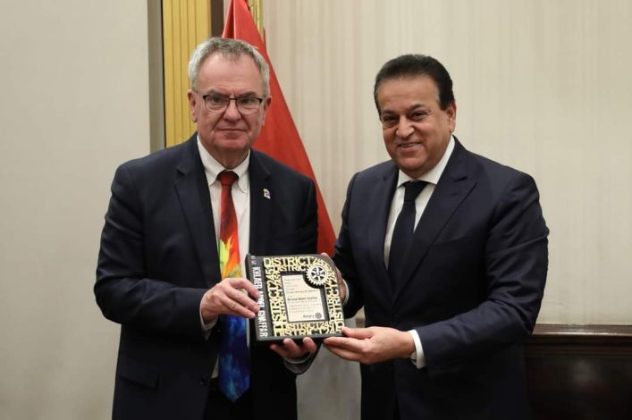 وزير الصحة يستقبل رئيس منظمة «الروتاري الدولي» لبحث التعاون المشترك في القطاع الصحي 3 FB IMG 1711964554014
