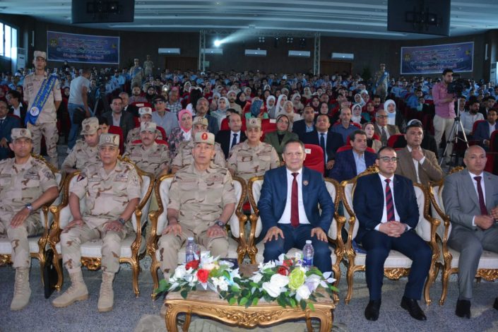 رئيس جامعة دمياط وقائد قوات الدفاع الشعبي والعسكري يشهدا الندوة التثقيفيه بجامعة دمياط 1 img 20240523 wa0050