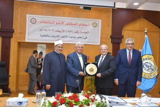 تكريم د. الخشت بجامعة الأزهر لانتهاء رئاسته لجامعة القاهرة