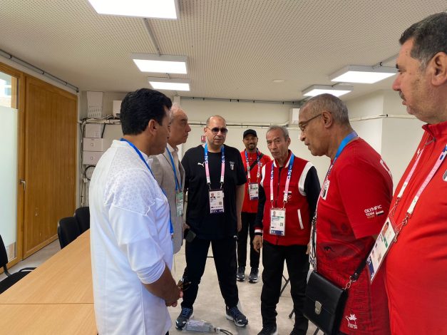 بالصور وزير الشباب والرياضة يجتمع بالبعثة الأولمبية المصرية من داخل مقر إقامة البعثة 9 almomken.com ij1XQ5et