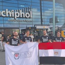 طلاب "نادي الروبوتات " بالجامعة المصرية اليابانية يحصدون المركز الخامس في مسابقة عالمية بهولندا 