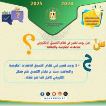 تنسيق الجامعات: إنفوجرافات "سؤال وجواب" من التعليم العالي
