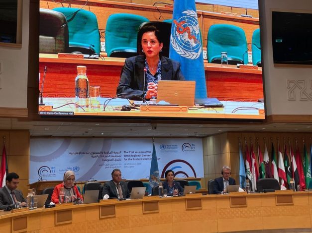 كلمة المديرة الإقليمية للصحة العالمية فى الدورة الحادية والسبعين حول المستجدات في فلسطين ولبنان والسودان 2 almomken.com Wje00ABz