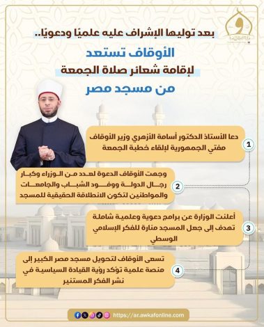 الأوقاف تستعد لإقامة أول صلاة جمعة بمسجد مصر بعد الإشراف عليه علميًا ودعويًّا 2 almomken.com EYjAKEM3
