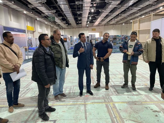 يفتتحه رئيس مجلس الوزراء... وزير الشباب والرياضة يتفقد الاستعدادات النهائية لافتتاح معرض sports expo 3 almomken.com WtuD823B