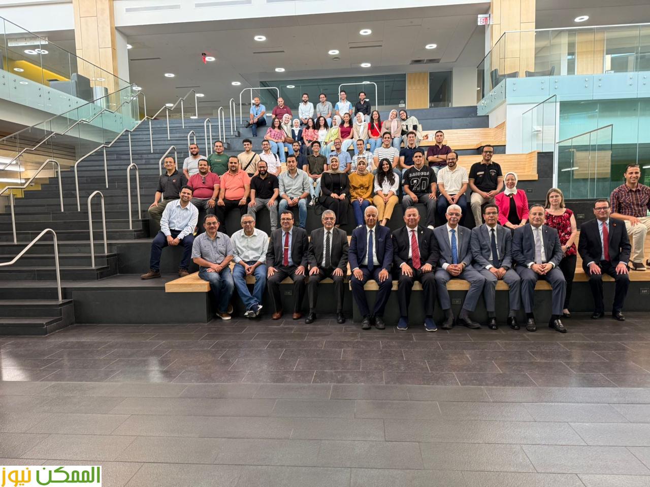 رئيس جامعة المنوفية يلتقي بالطلاب المصريين المشاركين في برامج التدريب الصيفي بجامعة لويفيل الأمريكية 