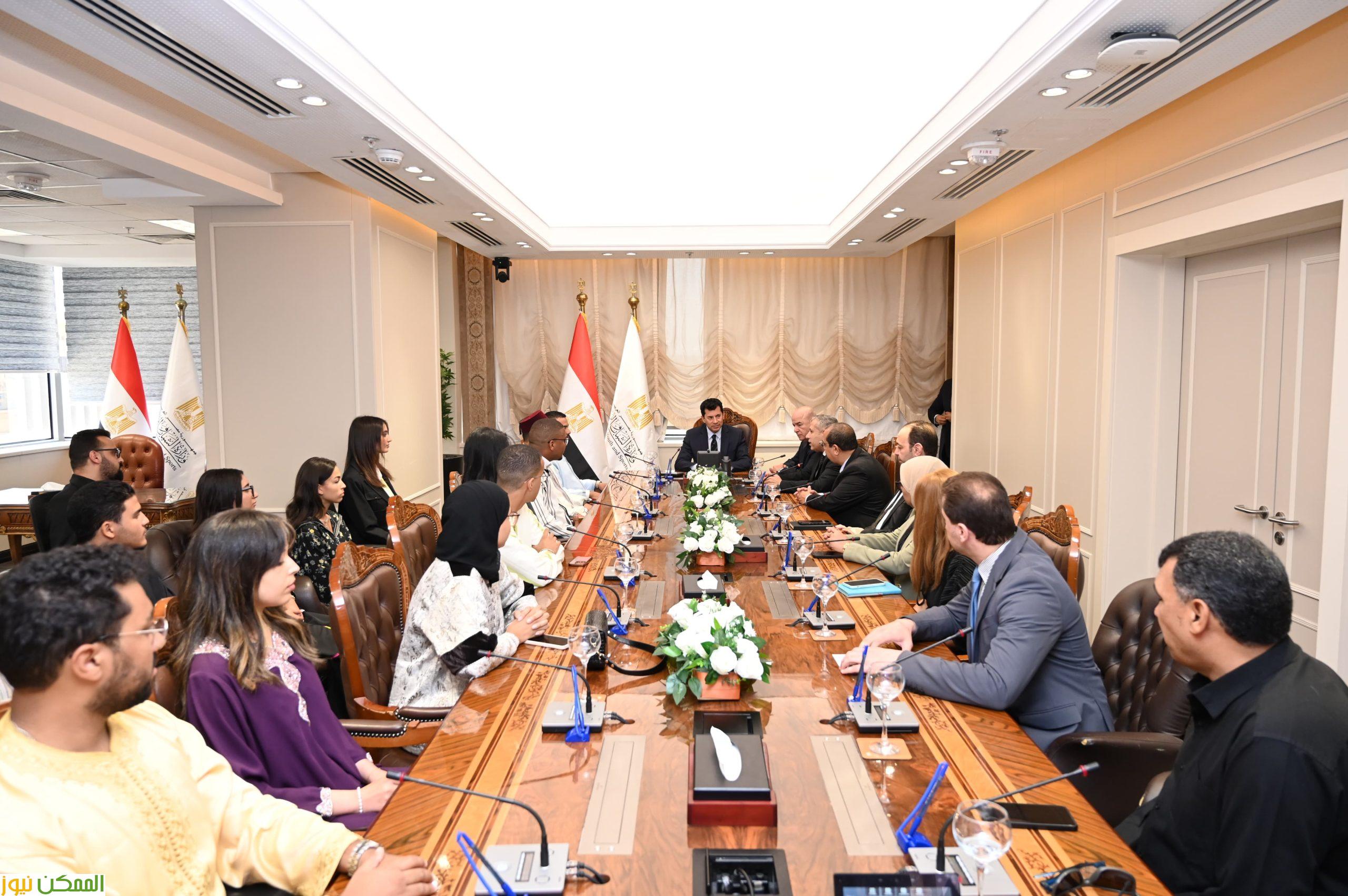 الشباب المغربي في ضيافة وزير الشباب المصرى فى إطار برنامج التبادل الثنائي